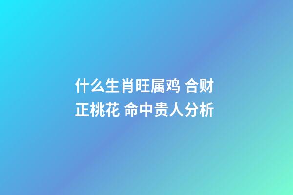 什么生肖旺属鸡 合财 正桃花 命中贵人分析